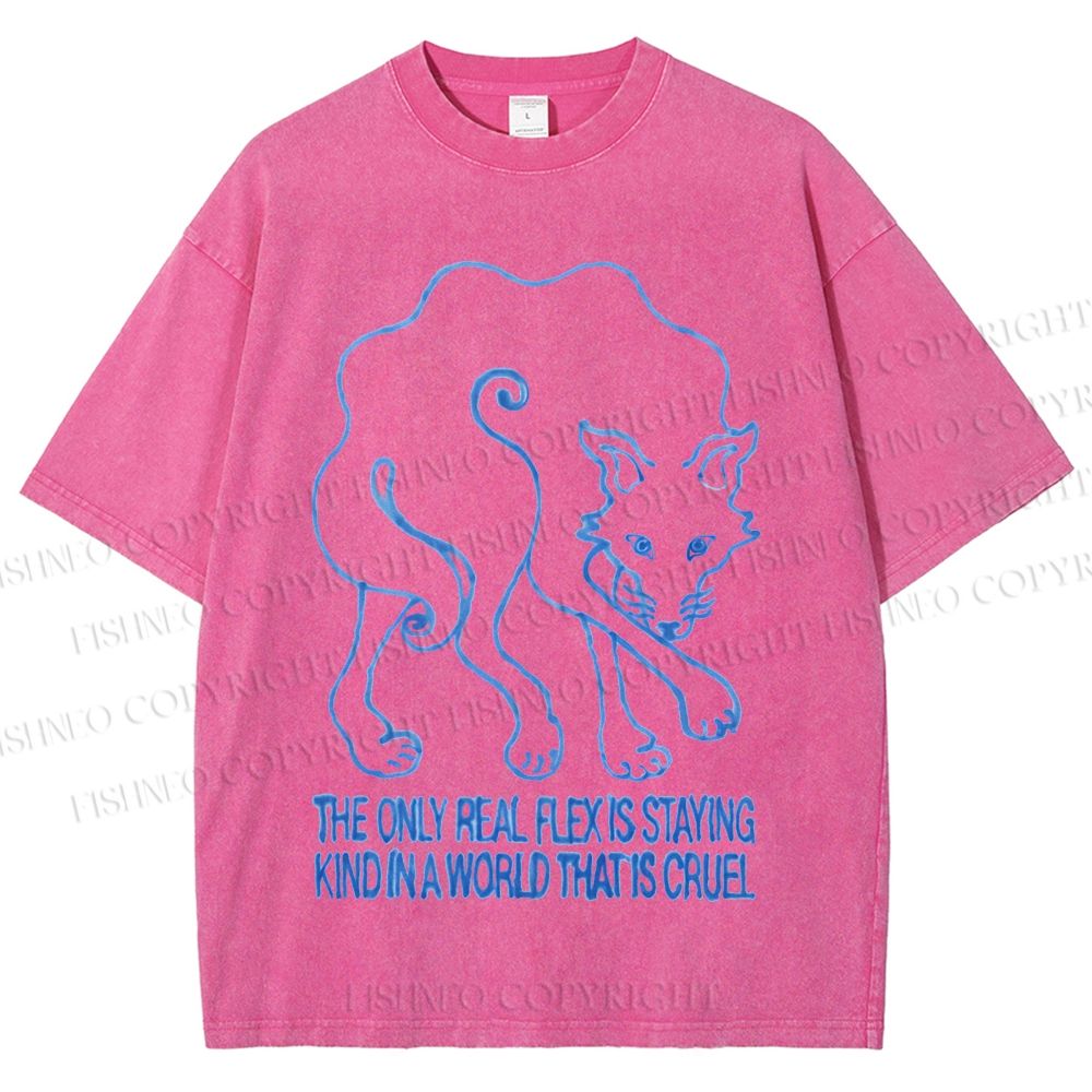 Unisex Alexander Khabbazi Fox Printed Washed Tee