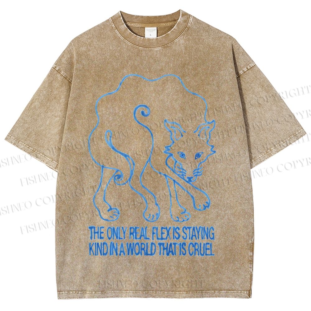 Unisex Alexander Khabbazi Fox Printed Washed Tee