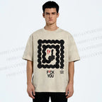 Unisex Fuck You Printed Washed Tee