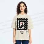 Unisex Fuck You Printed Washed Tee