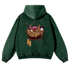 Ramen Vintage Washed Cotton Back Art Hoodie