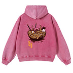 Ramen Vintage Washed Cotton Back Art Hoodie
