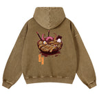 Ramen Vintage Washed Cotton Back Art Hoodie