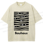 Unisex Bauhaus Wave Eyes Printed Washed Tee