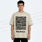 Unisex Bauhaus Wave Eyes Printed Washed Tee