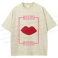 Unisex Bisou Printed Washed Tee