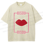 Unisex Bisou Printed Washed Tee