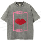 Unisex Bisou Printed Washed Tee