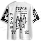 Tsukiji Fish Market Printed Jersey Shirts
