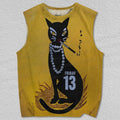 Unisex Friday 13 Rebel Cat Printed Tank Top