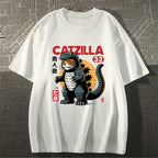 Catzilla Cat Godzilla Japanese Style Classic Tee