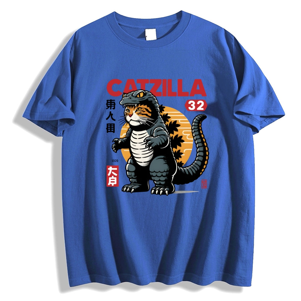 Catzilla Cat Godzilla Japanese Style Classic Tee