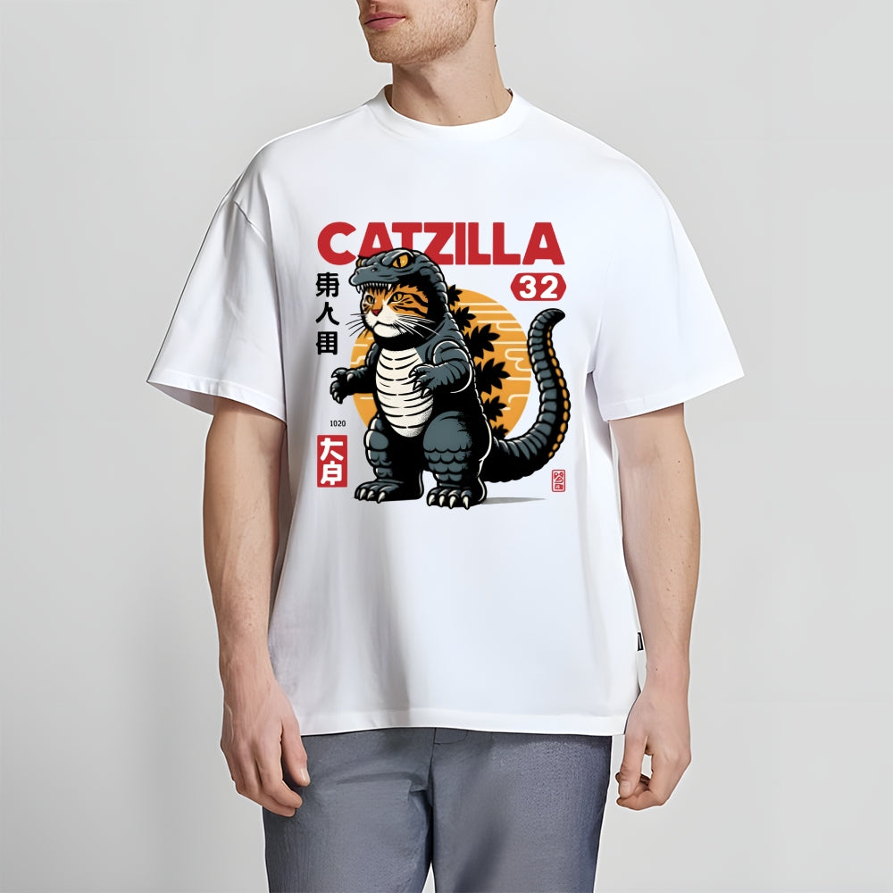 Catzilla Cat Godzilla Japanese Style Classic Tee