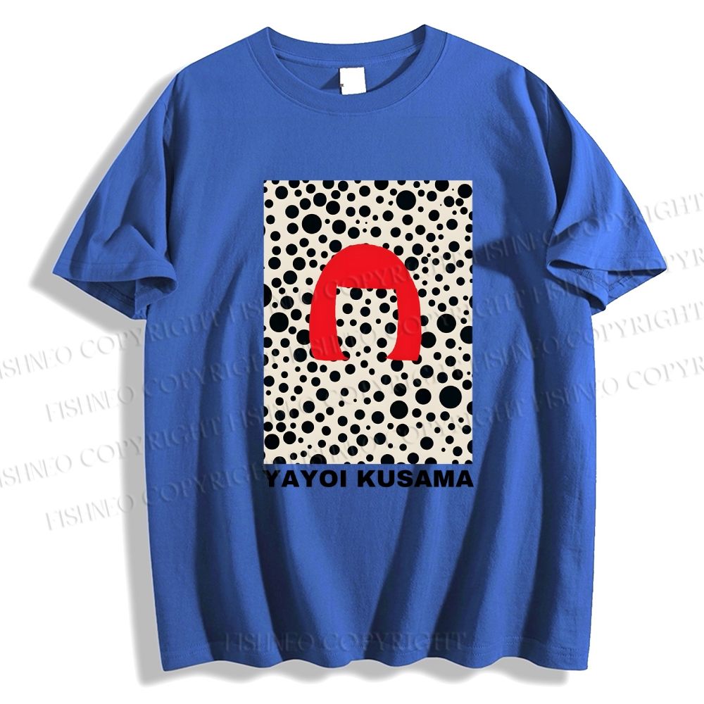 Unisex Classic Yayoi Kusama Printed Cotton Printed T-shirt