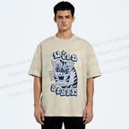 Unisex Wild Style Tiger Printed Washed Tee