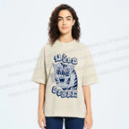 Unisex Wild Style Tiger Printed Washed Tee