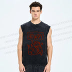 Unisex Opossum Cowboy Howdy Printed Washed Tank Top