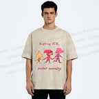 Unisex Destroy ICE. Protect Commumity Printed Washed Tee