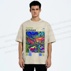 Unisex Yayoi Kusama Frogs Printed Washed Tee