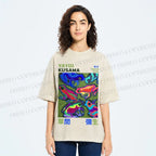 Unisex Yayoi Kusama Frogs Printed Washed Tee