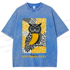 Unisex Saguaro National Park Owl Printed Washed Tee
