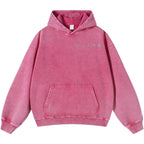 Cat Vintage Washed Cotton Back Art Hoodie