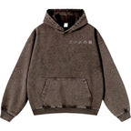 Cat Vintage Washed Cotton Back Art Hoodie