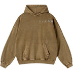 Cat Vintage Washed Cotton Back Art Hoodie