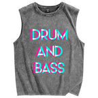 Drum & Bass Cyberpunk Vintage Distressed Washed Tank Top