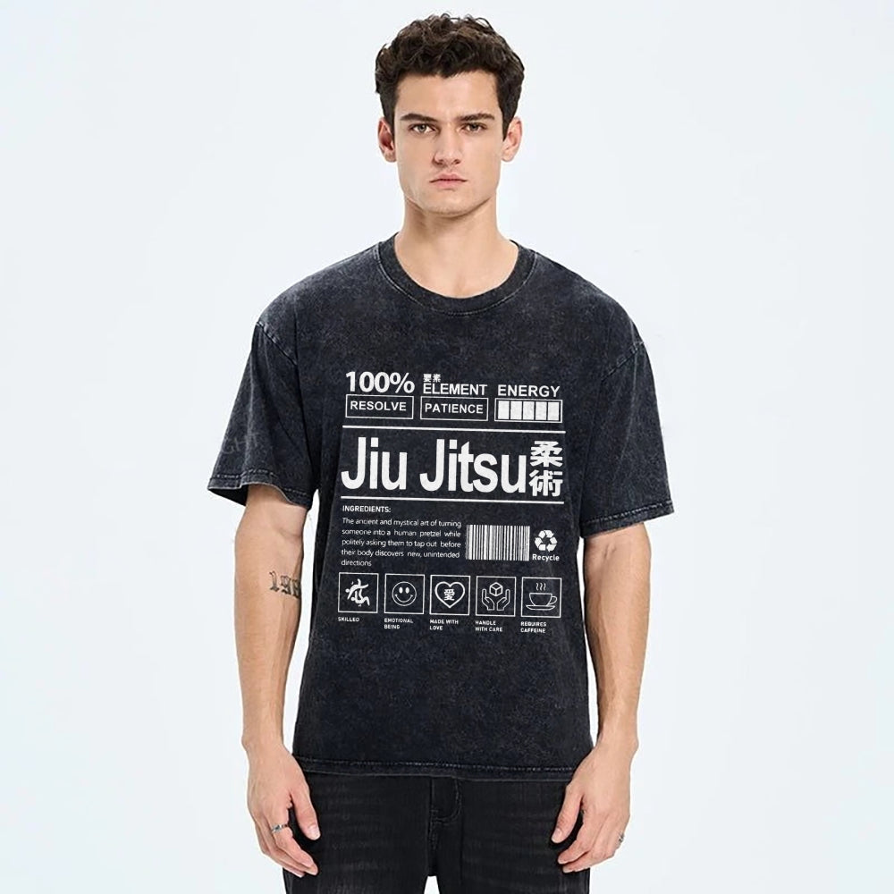 Jiu Jitsu Ingredient list Vintage Washed T-shirt
