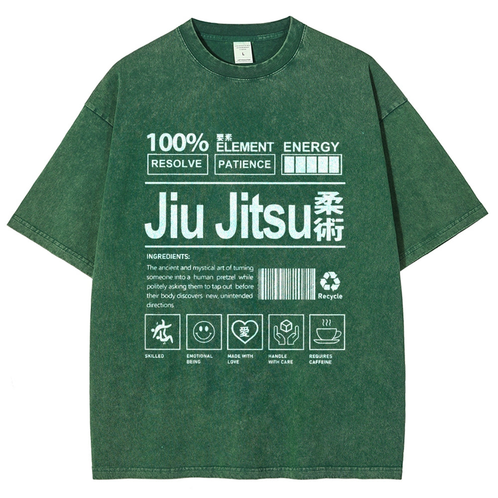 Jiu Jitsu Ingredient list Vintage Washed T-shirt
