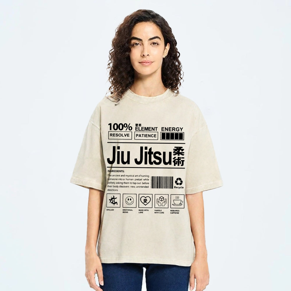 Jiu Jitsu Ingredient list Vintage Washed T-shirt