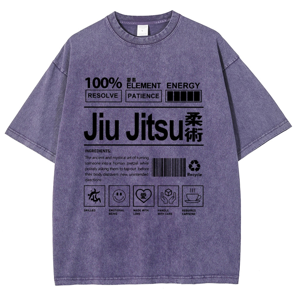 Jiu Jitsu Ingredient list Vintage Washed T-shirt