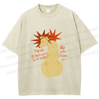 Unisex Dog With Stars Printed Washed Tee
