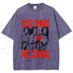 Unisex Horse Good Things Coming Printed Washed Tee