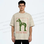 Unisex H is For Horse Printed Washed Tee