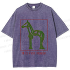 Unisex H is For Horse Printed Washed Tee