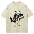 Unisex Sheep In Wolf’s Clothing Printed Washed Tee