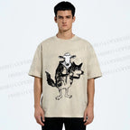 Unisex Sheep In Wolf’s Clothing Printed Washed Tee
