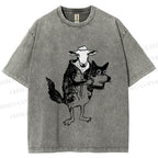 Unisex Sheep In Wolf’s Clothing Printed Washed Tee