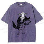 Unisex Sheep In Wolf’s Clothing Printed Washed Tee