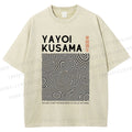 Unisex Yayoi Kusama Circle Printed Washed Tee