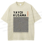 Unisex Yayoi Kusama Circle Printed Washed Tee