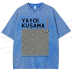 Unisex Yayoi Kusama Circle Printed Washed Tee