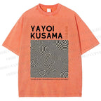 Unisex Yayoi Kusama Circle Printed Washed Tee