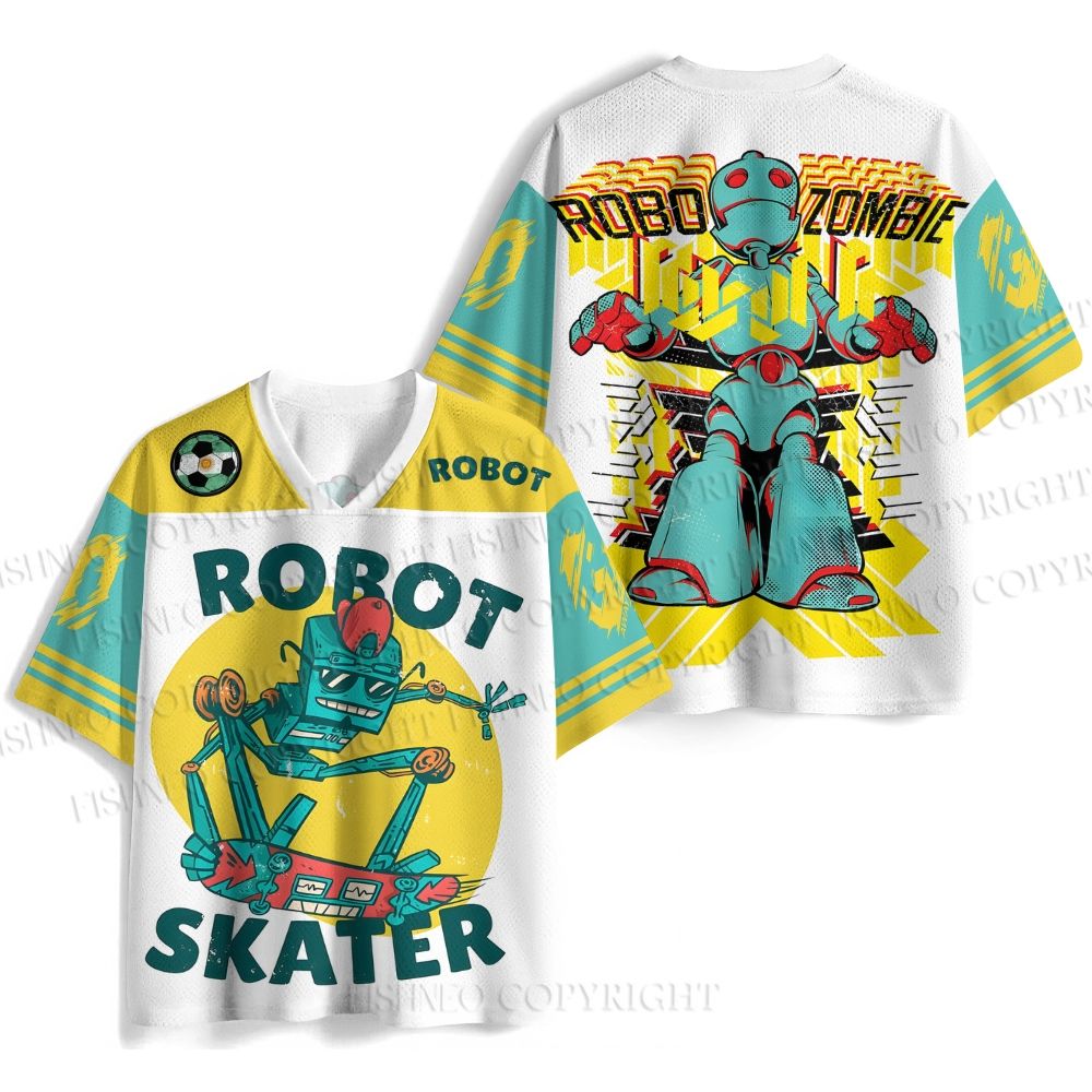 Robot Printed Jersey Shirts