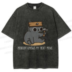 Unisex Nobody Knows My Next Move Printed Washed Tee