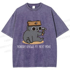 Unisex Nobody Knows My Next Move Printed Washed Tee