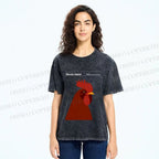 Unisex Rhode Island Red Chicken Printed Washed Tee