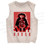 Unisex Star Wars Darth Vader Printed Washed Tank Top